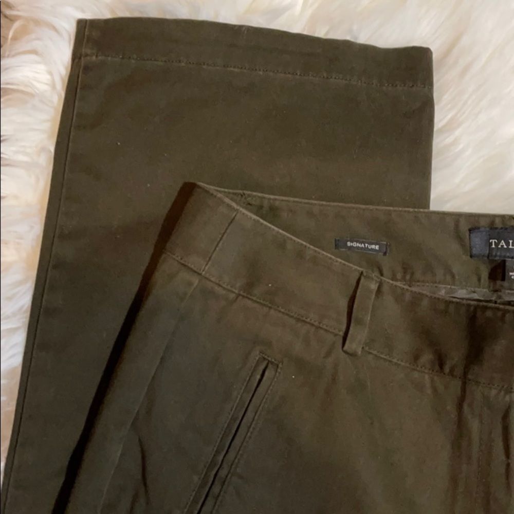 Talbots Cotton Flat Front Pants Slacks Trousers Zippered Pockets Size 10 - Picture 7 of 16